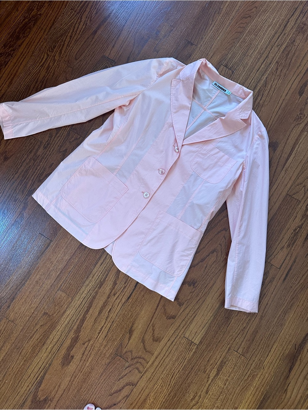 Jil Sander Pale Pinky Peachy Tailored Blazer